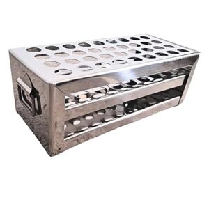 13mm 36-Hole Stainless Steel Test Tube Stand Rack (Pack of 1) – Heavy-Duty, Rust-Proof Lab Tube Holder | Durable Chemical-Resistant Organizer for Schools, Science Labs & Research