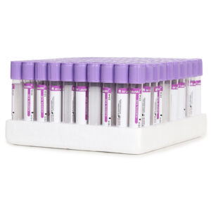 Vacuum Blood Collection Tubes EDTA K2 – 2ml, Pack of 100 | Sterile High-Quality Medical & Laboratory Phlebotomy Tubes