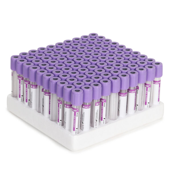 Vacuum Blood Collection Tubes EDTA K2 – 2ml, Pack of 100 | Sterile High-Quality Medical & Laboratory Phlebotomy Tubes - Image 2