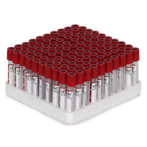 Clot Activator Non-Vacuum Blood Collection Tubes 4ml, Red Top – Pack of 100 | Sterile Blood Sample Collection Tubes for Clinical & Lab Use