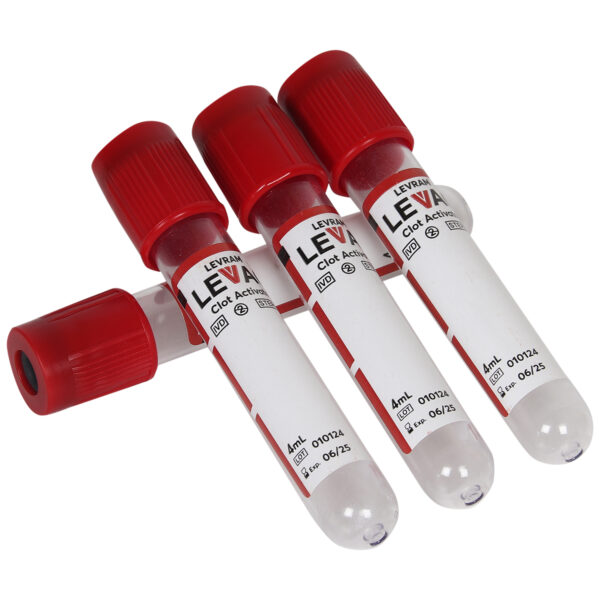 Clot Activator Non-Vacuum Blood Collection Tubes 4ml, Red Top – Pack of 100 | Sterile Blood Sample Collection Tubes for Clinical & Lab Use - Image 4