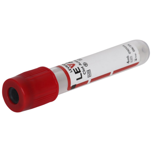 Clot Activator Non-Vacuum Blood Collection Tubes 4ml, Red Top – Pack of 100 | Sterile Blood Sample Collection Tubes for Clinical & Lab Use - Image 3