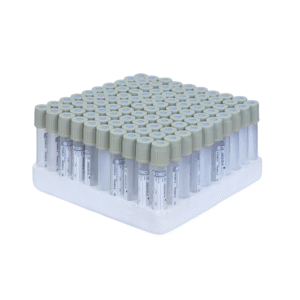 Vacuum Blood Collection Tubes with Sodium Fluoride – 2ml, Sterile, Glucose Preserving Anti-Glycolysis Tubes | Medical Grade, Pack of 100 for Labs & Clinics