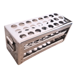 13mm 24-Hole Test Tube Stand Rack (Pack of 1) – Stainless Steel Laboratory Tube Holder | Rust-Proof, Heavy-Duty, Chemical-Resistant Lab Equipment for School, Research & Science Use