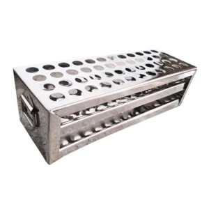 13mm 48-Hole Stainless Steel Test Tube Stand Rack (Pack of 1) – Heavy-Duty, Rust-Resistant Lab Tube Holder | Durable Chemical-Resistant Organizer for School, Science Labs & Research