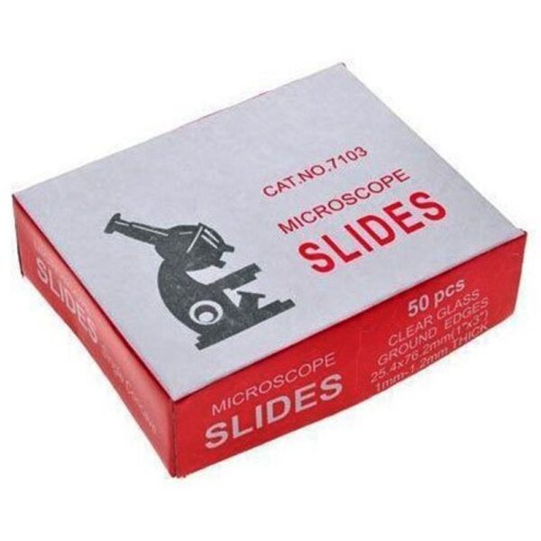 Microscope Glass Slides Pack of 50 – 25.4mm x 76.1mm (1"x3") | 1–1.2mm Thick | High-Quality, Imported Slides for Lab, Medical, & Educational Use – Cat. No. 7101 - Image 3